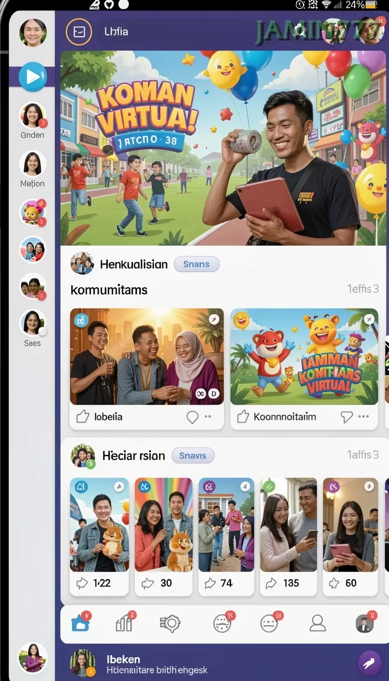 Cuplikan layar RR33 — menu navigasi