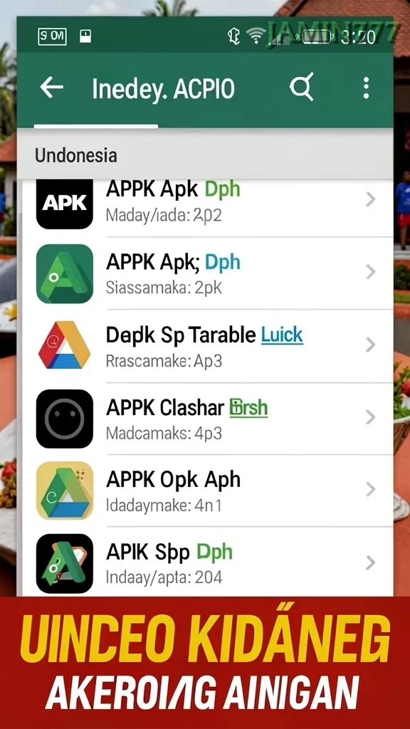 Cuplikan layar FBRP88 — menu navigasi